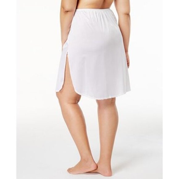 Vintage Vanity Fair Slip 100% Nylon Midi Length Off White Slit Made in USA - Picture 6 of 7